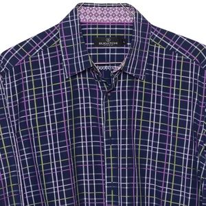 BUGATCHI UOMO MENS LS COTTON SHIRT L